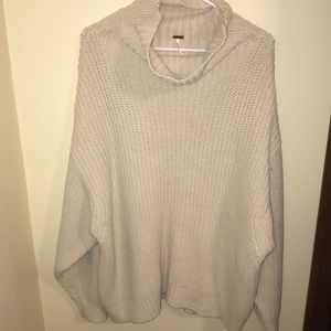 Free people cream knit sweater